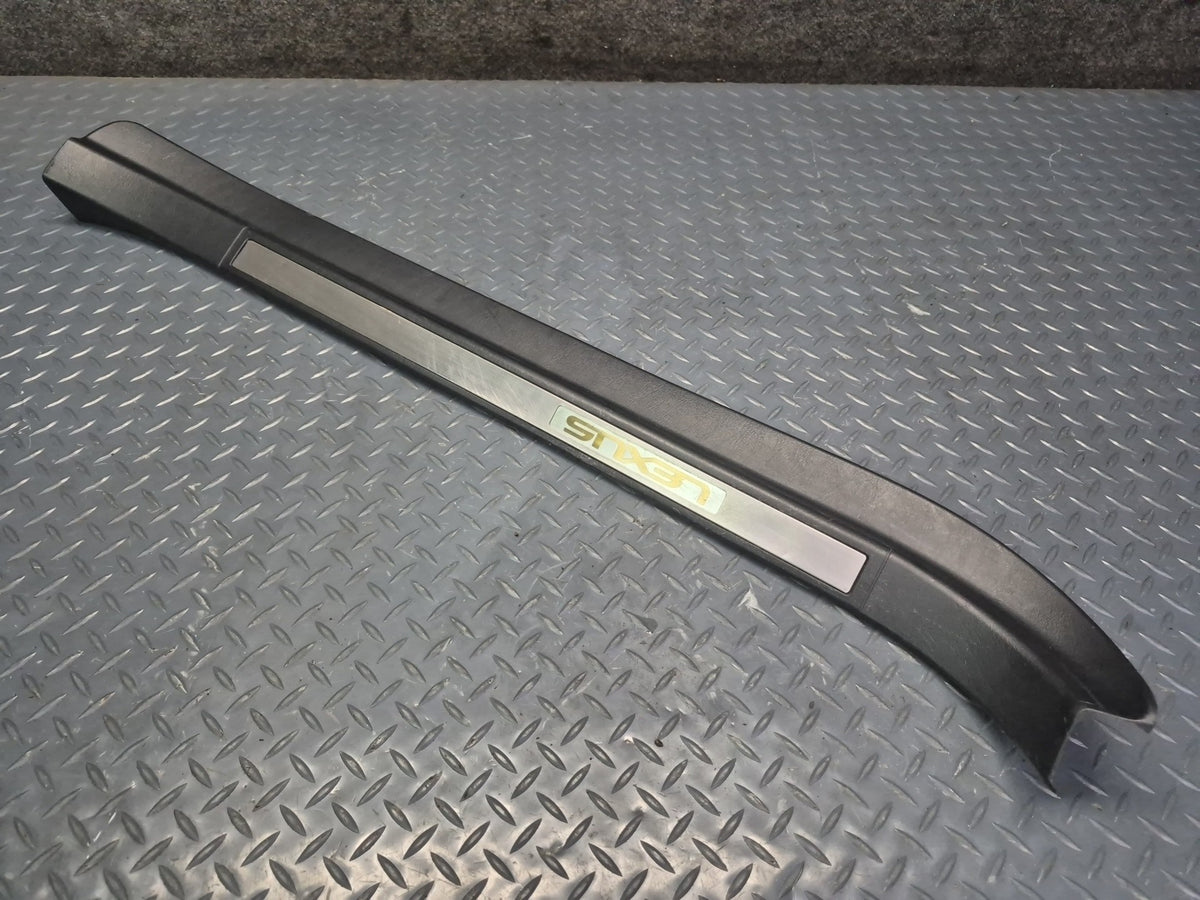 02-05 Lexus UZZ40L SC430 Left & Right Door Step Scuff Sill Plate Trim Set OEM