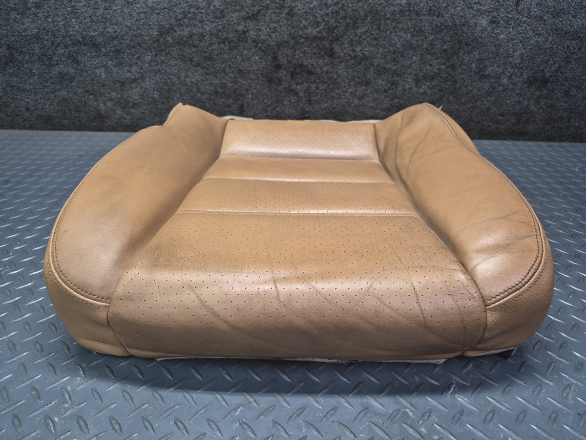 2008-2010 Porsche Cayenne 957 Front Left Seat Lower Leather Cushion Sand Beige