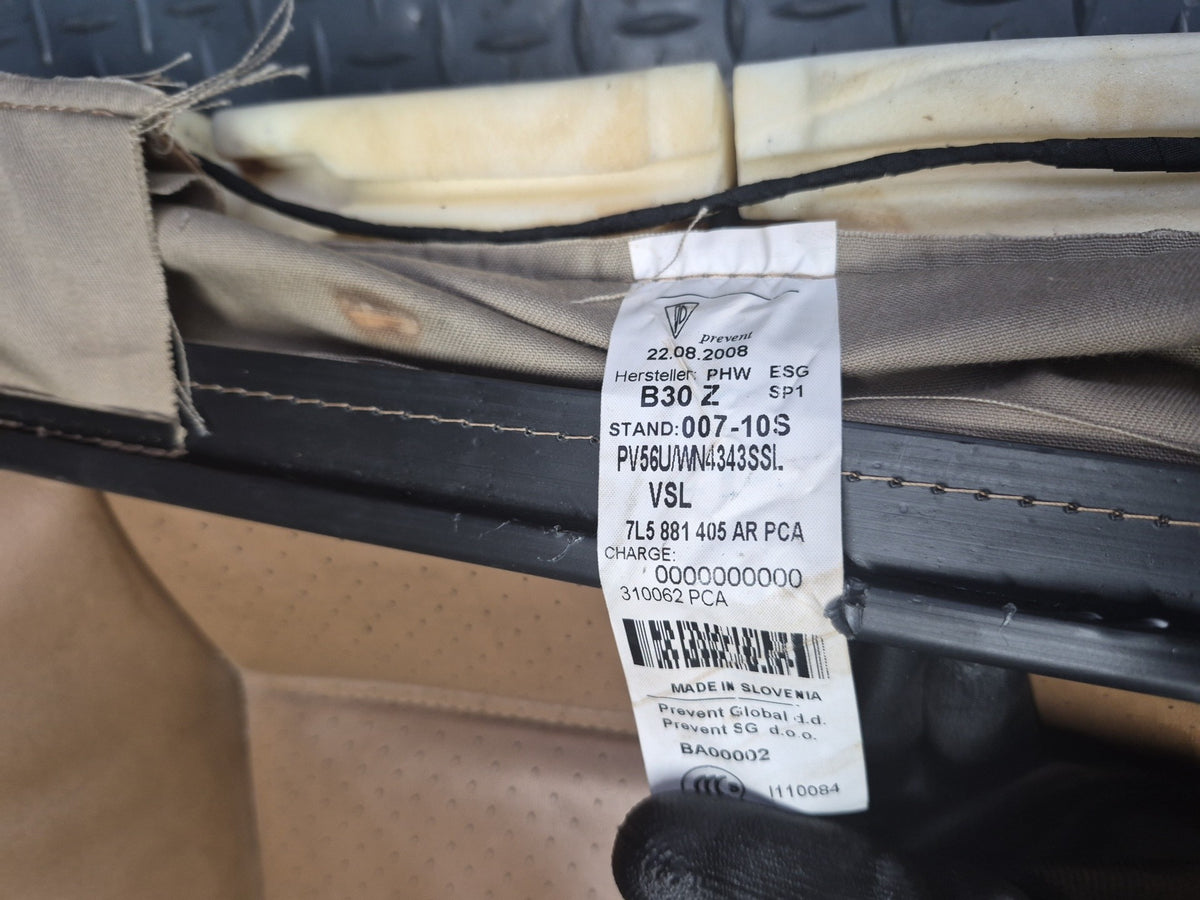 2008-2010 Porsche Cayenne 957 Front Left Seat Lower Leather Cushion Sand Beige
