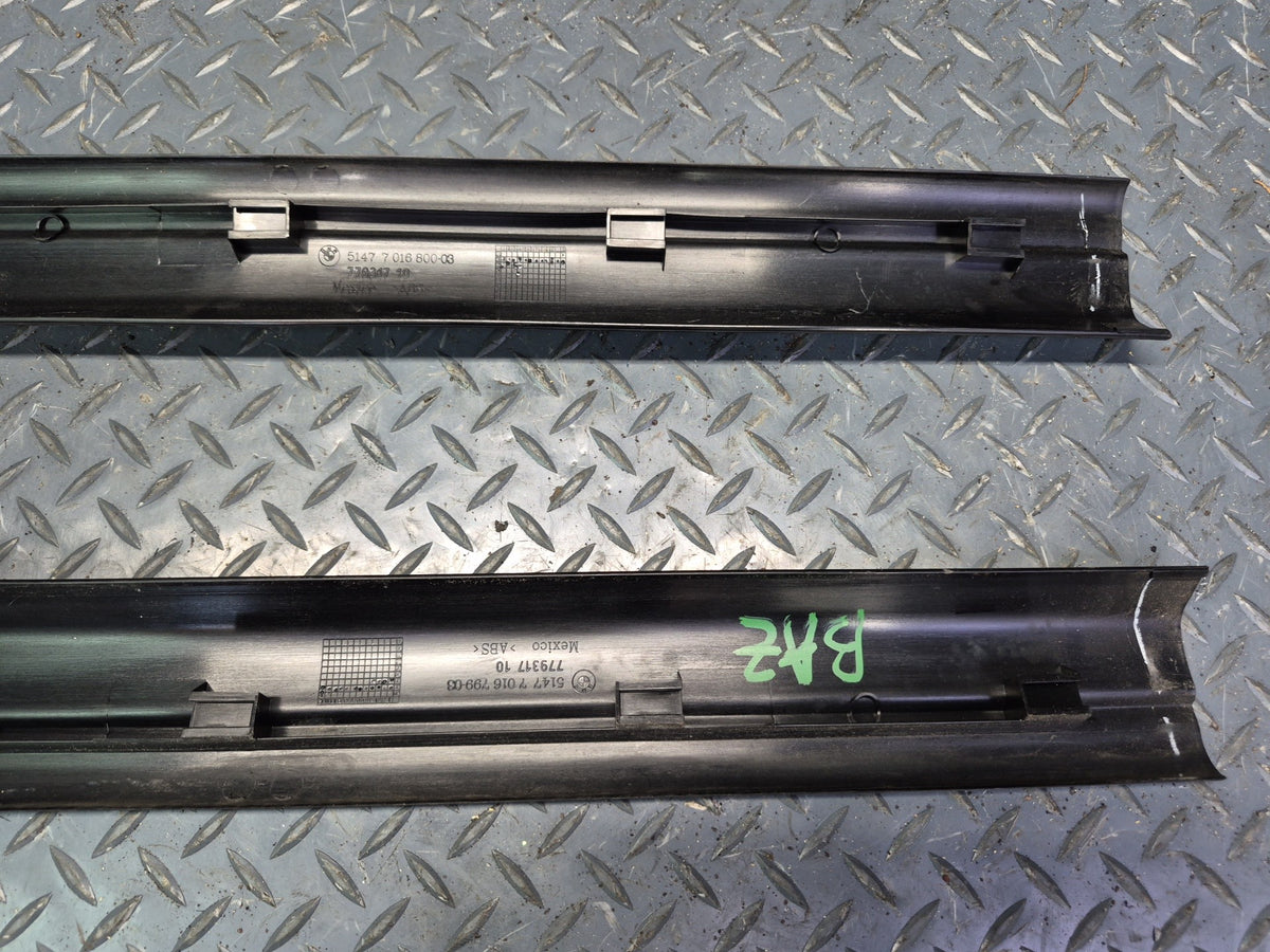 03-08 BMW E85 Z4 Set of 2 Left & Right Door Scuff Sill Plate Trim Cover OEM