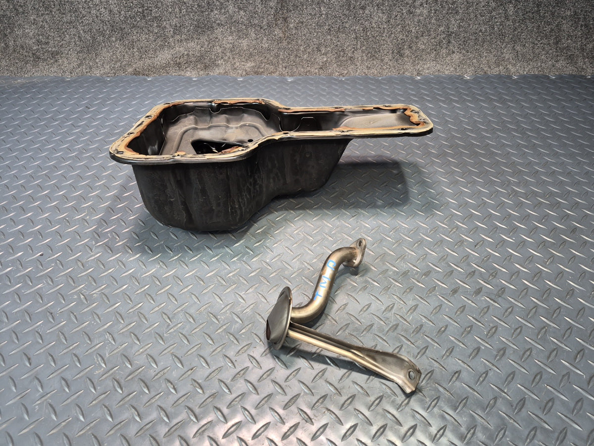 00-05 Toyota MR2 Spyder 1ZZFE Engine Motor Lower Oil Pan w Pickup Tube Set OEM