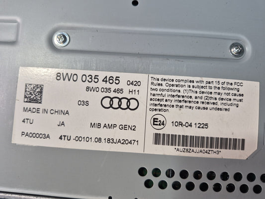 17-19 Audi A4 S4 A5 S5 Radio Audio Amplifier AMP 8W0035465 OEM