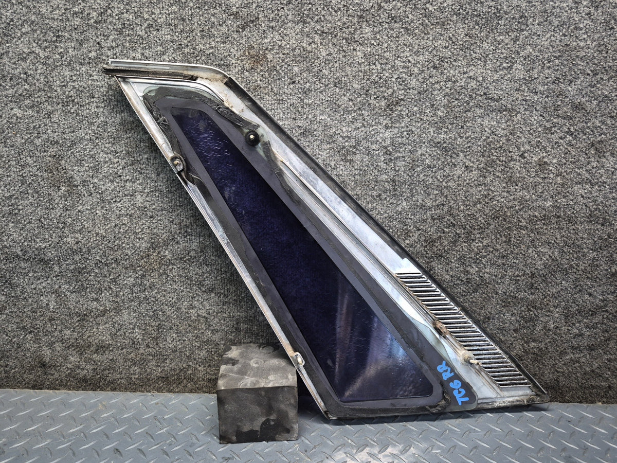 84-86 Toyota Cressida MX73 Sedan Rear Right Quarter Window Glass w Molding OEM