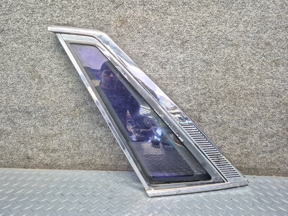 84-86 Toyota Cressida MX73 Sedan Rear Left Quarter Window Glass w Molding OEM