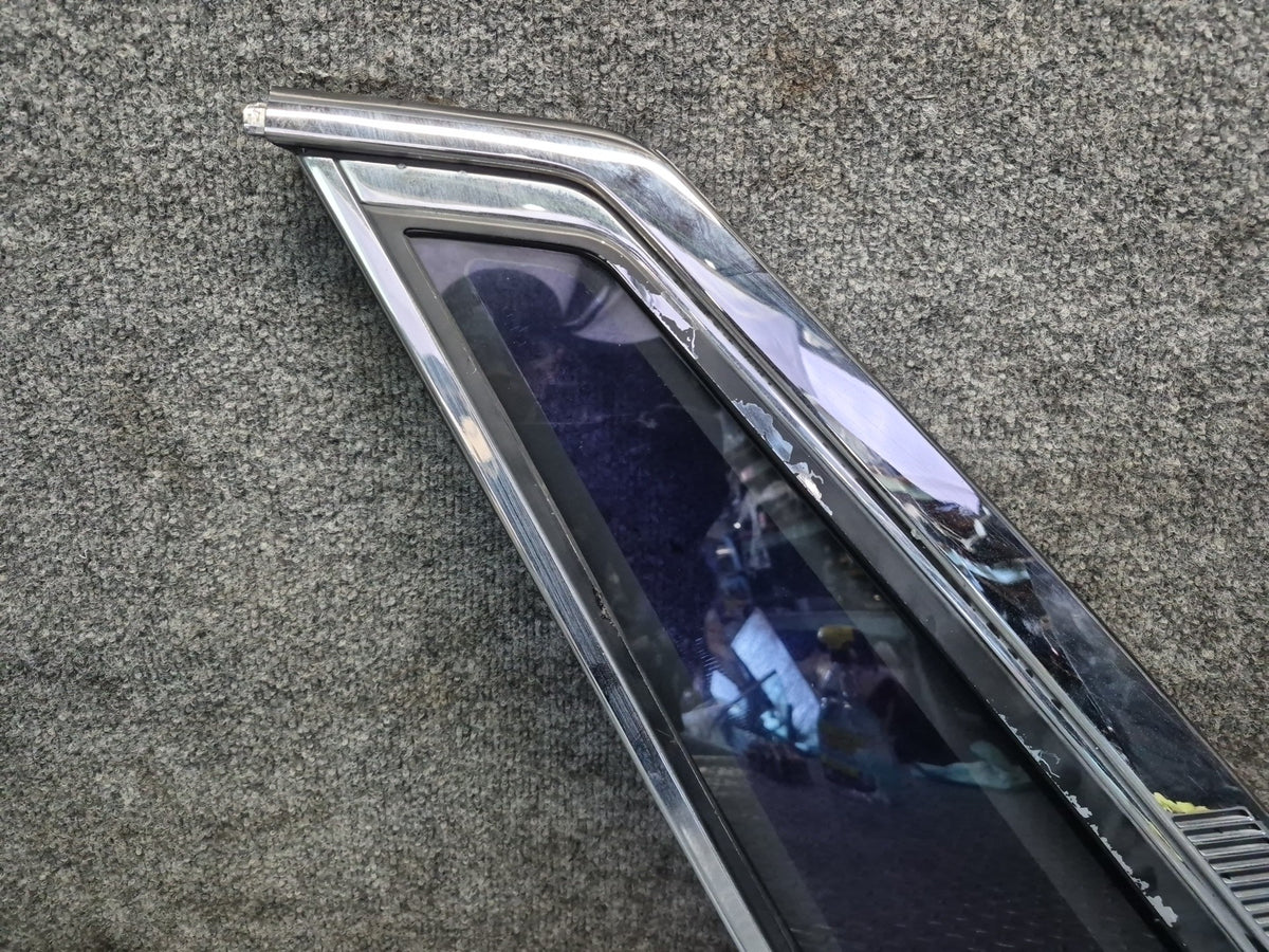 84-86 Toyota Cressida MX73 Sedan Rear Left Quarter Window Glass w Molding OEM