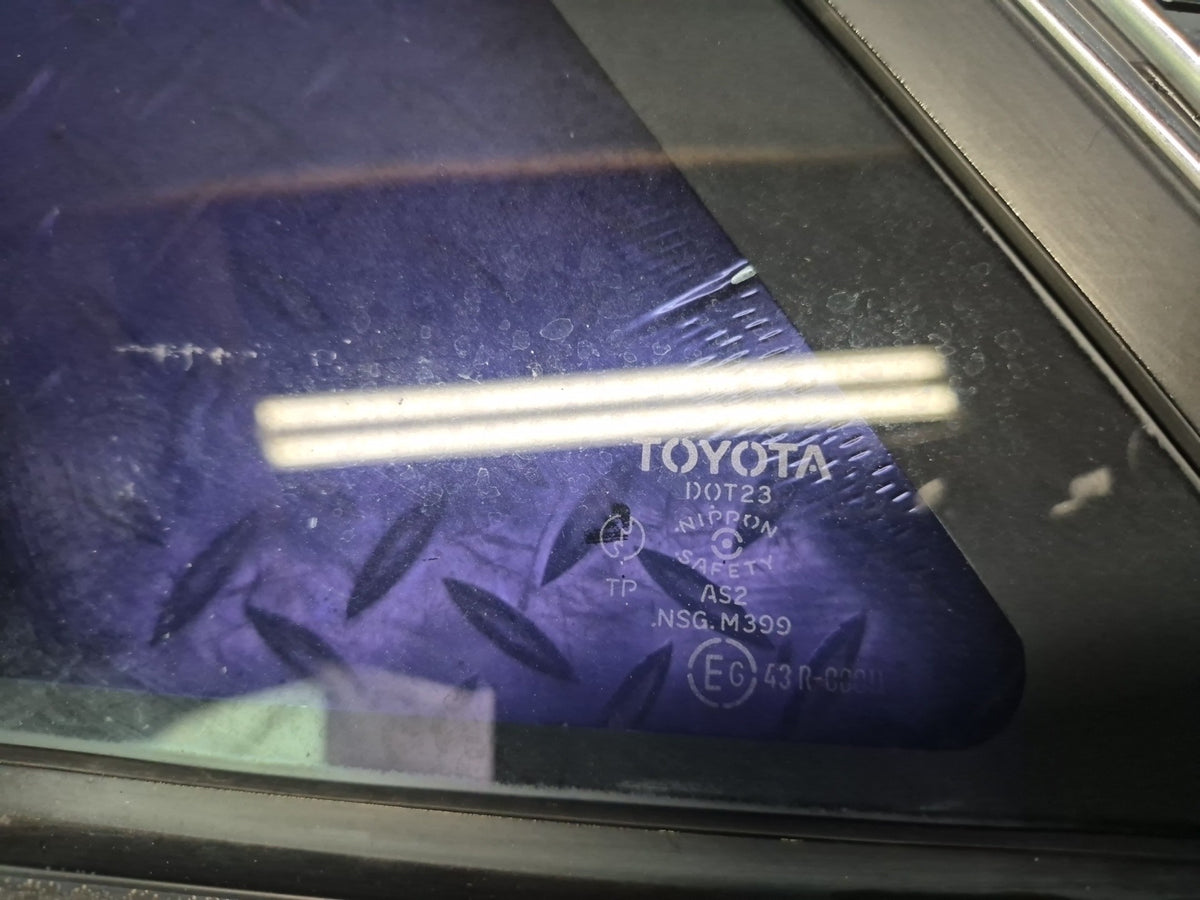 84-86 Toyota Cressida MX73 Sedan Rear Left Quarter Window Glass w Molding OEM