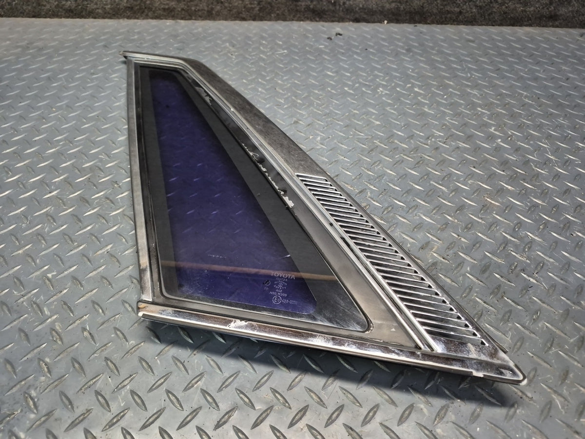 84-86 Toyota Cressida MX73 Sedan Rear Left Quarter Window Glass w Molding OEM