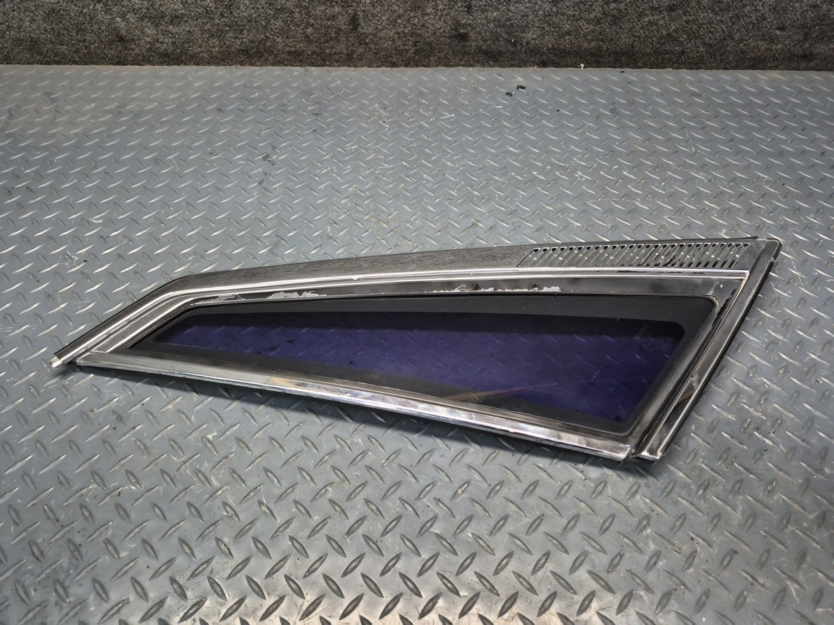 84-86 Toyota Cressida MX73 Sedan Rear Left Quarter Window Glass w Molding OEM