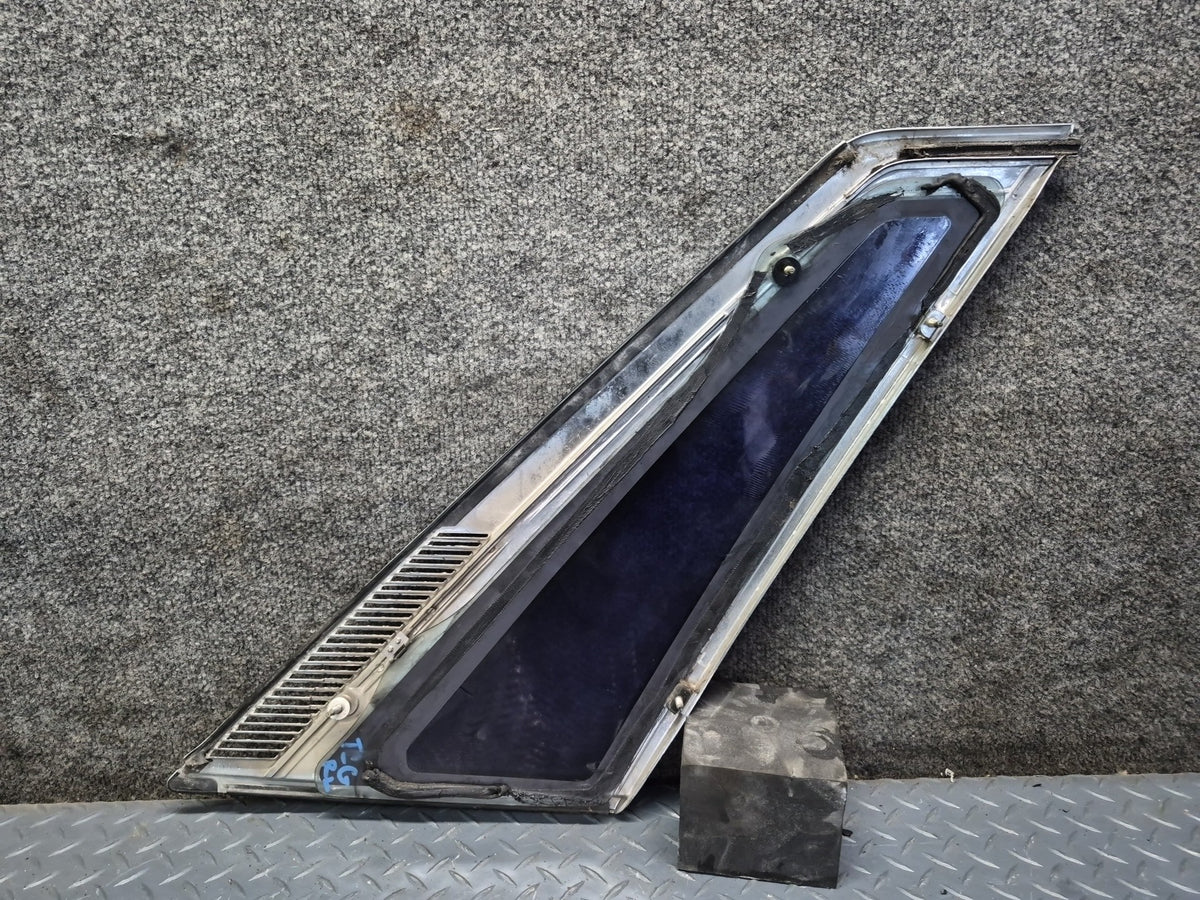 84-86 Toyota Cressida MX73 Sedan Rear Left Quarter Window Glass w Molding OEM