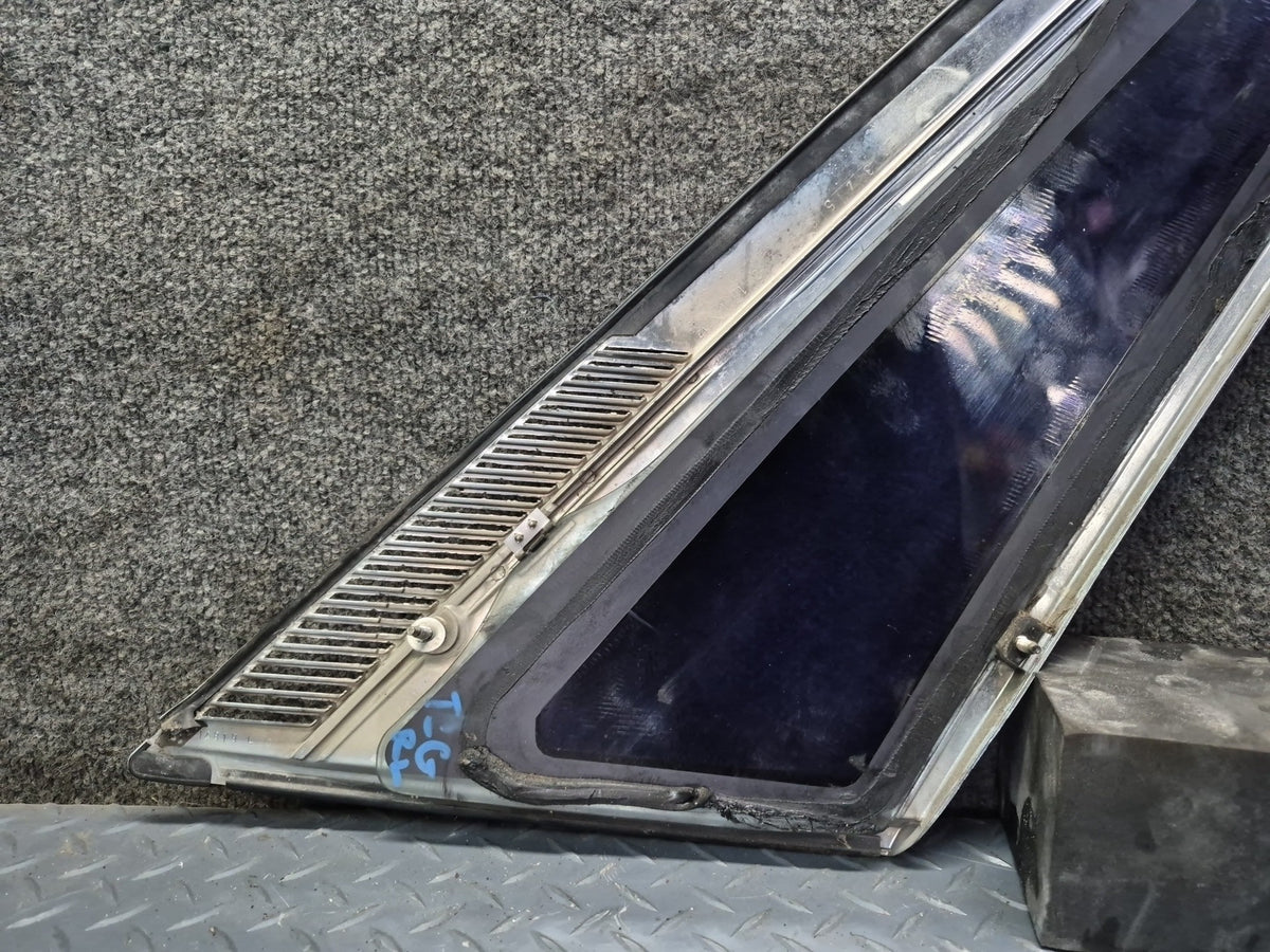 84-86 Toyota Cressida MX73 Sedan Rear Left Quarter Window Glass w Molding OEM