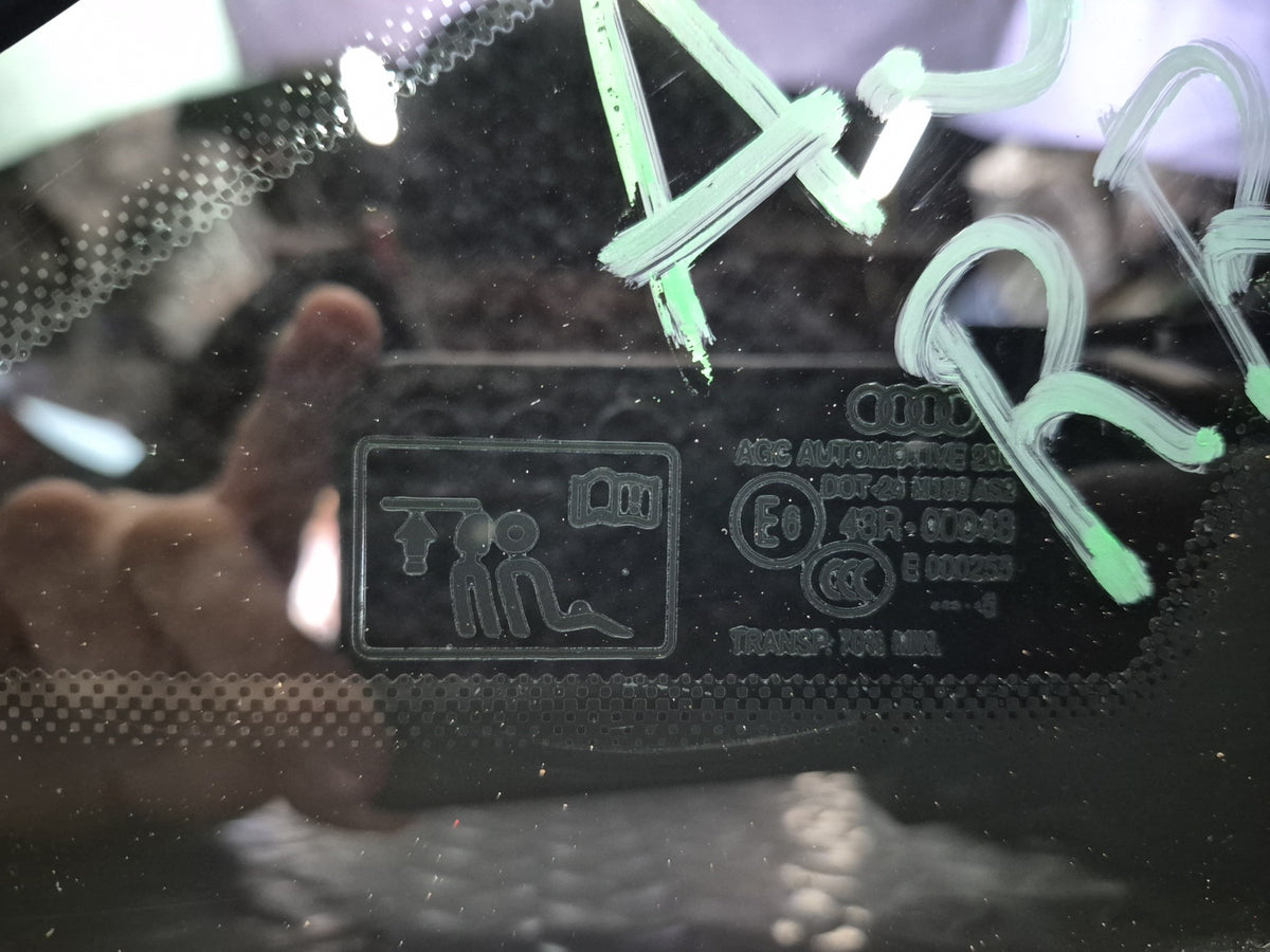 15-20 Audi S3 8VS 4 Door Sedan Rear Right Side Quarter Panel Window Glass OEM