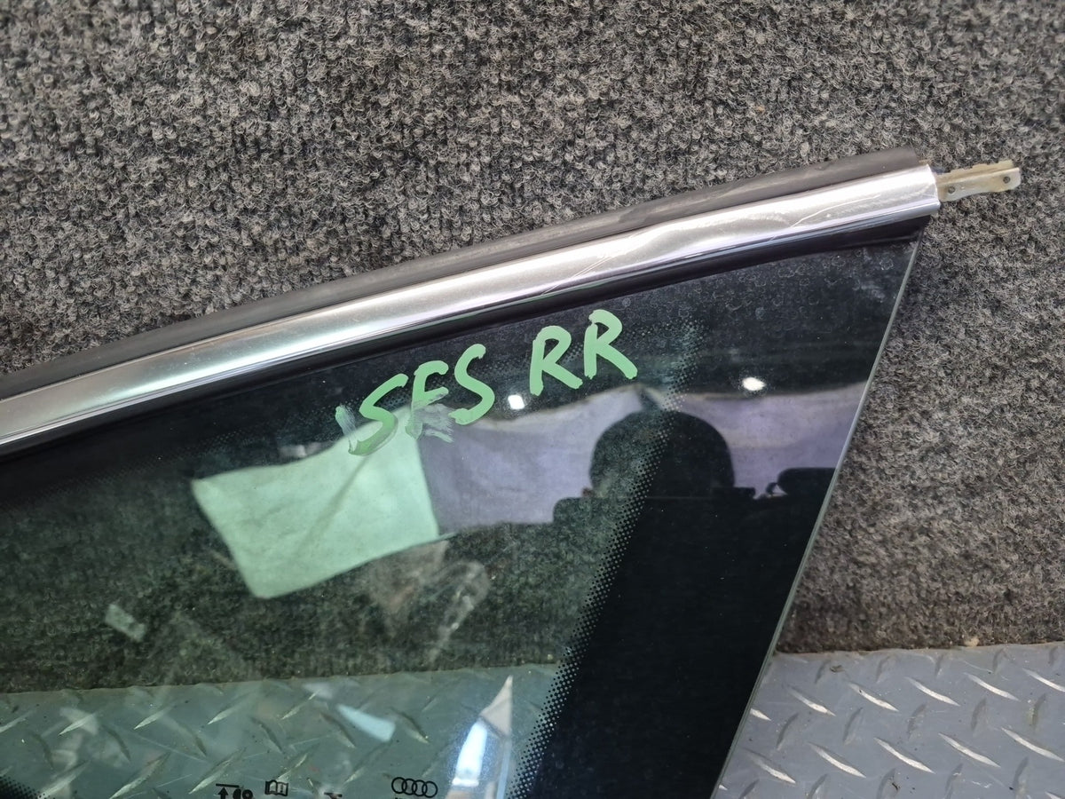 18-25 Audi F5A A5 S5 Sportback Rear Right Quarter Window Glass w Molding OEM