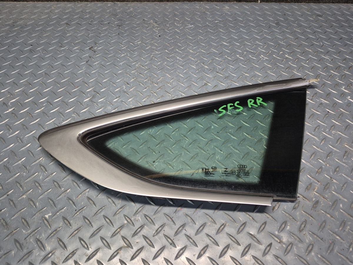 18-25 Audi F5A A5 S5 Sportback Rear Right Quarter Window Glass w Molding OEM