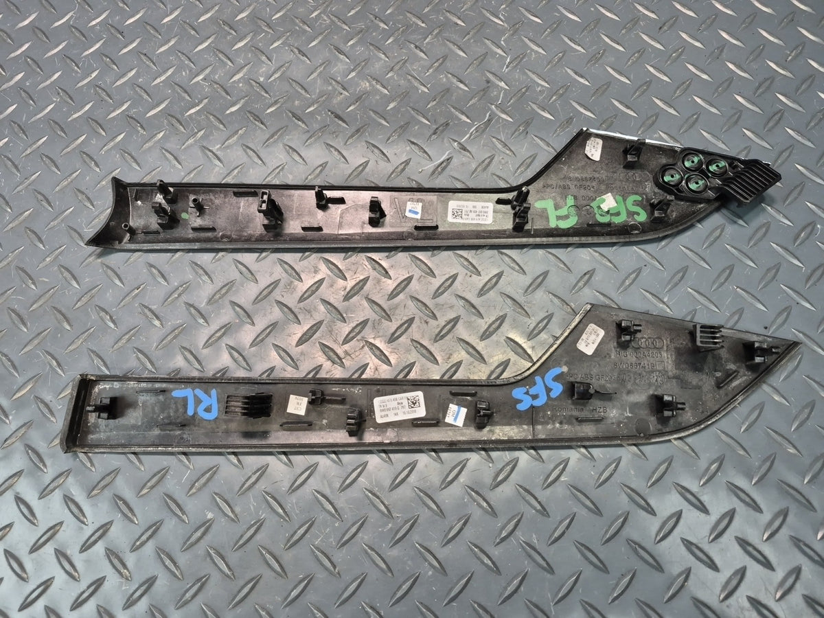 18-25 Audi F5A A5 S5 Sportback Set of 7 Dash Console Door Trim Panel Carbon OEM