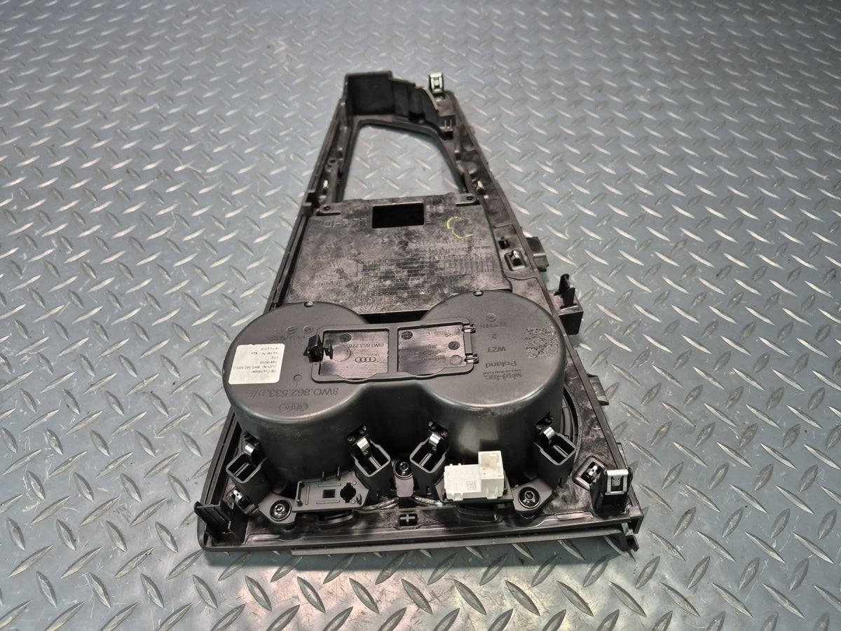 17-20 Audi A4 S4 A5 S5 Center Console Trim Cover Panel w CUP Holder Black OEM