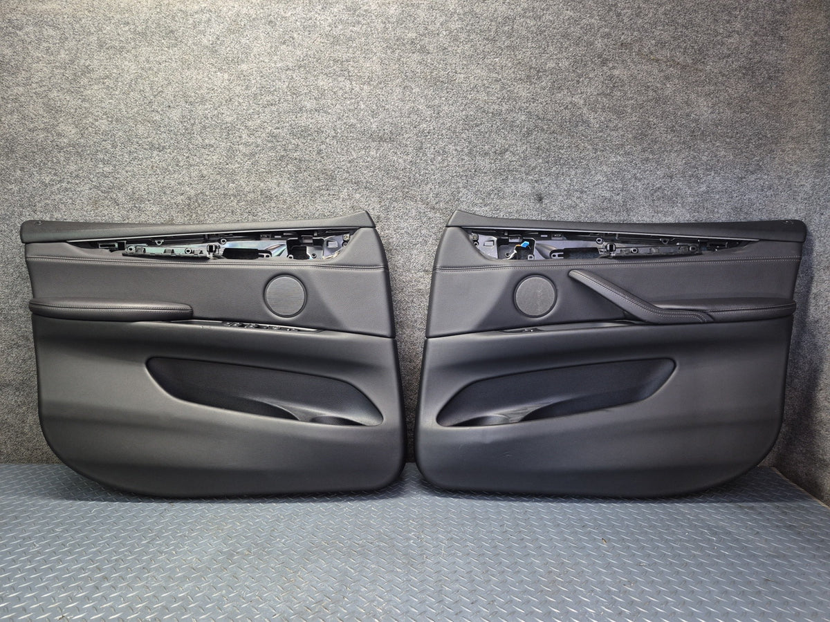 2014-2018 BMW F15 X5 Front Left & Right Door Interior Trim Panel Cover Black