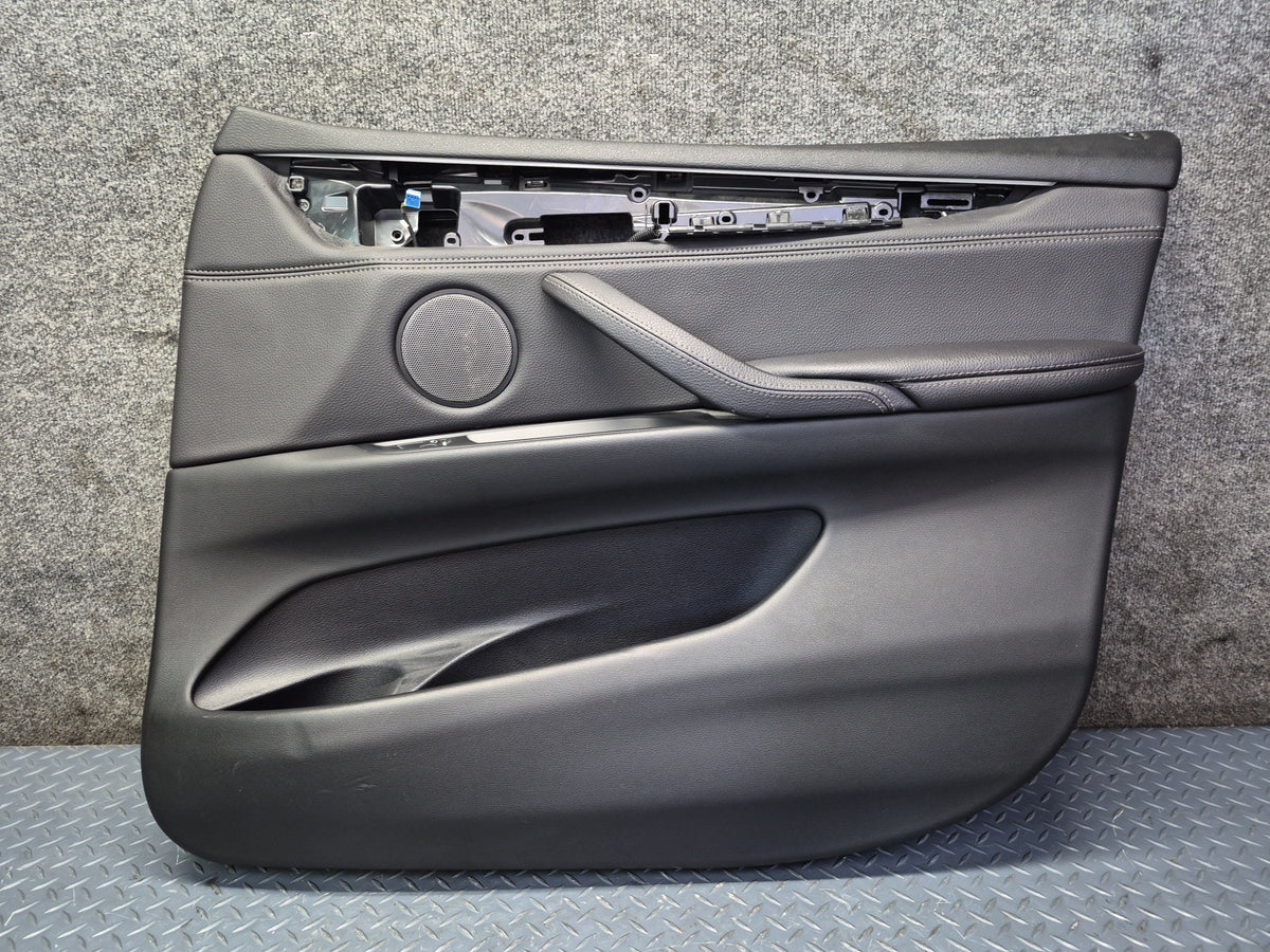 2014-2018 BMW F15 X5 Front Left & Right Door Interior Trim Panel Cover Black