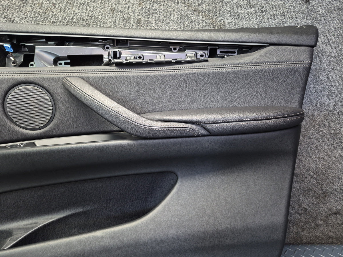 2014-2018 BMW F15 X5 Front Left & Right Door Interior Trim Panel Cover Black