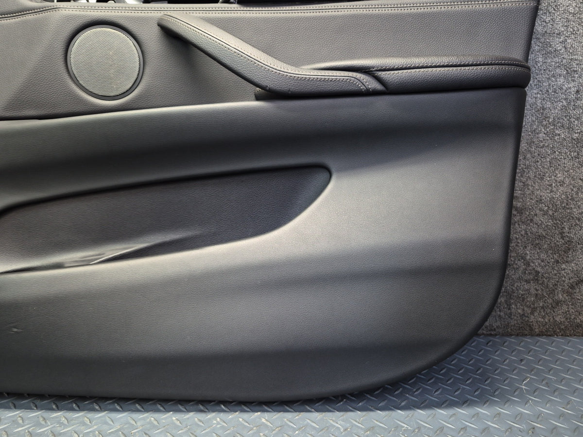 2014-2018 BMW F15 X5 Front Left & Right Door Interior Trim Panel Cover Black