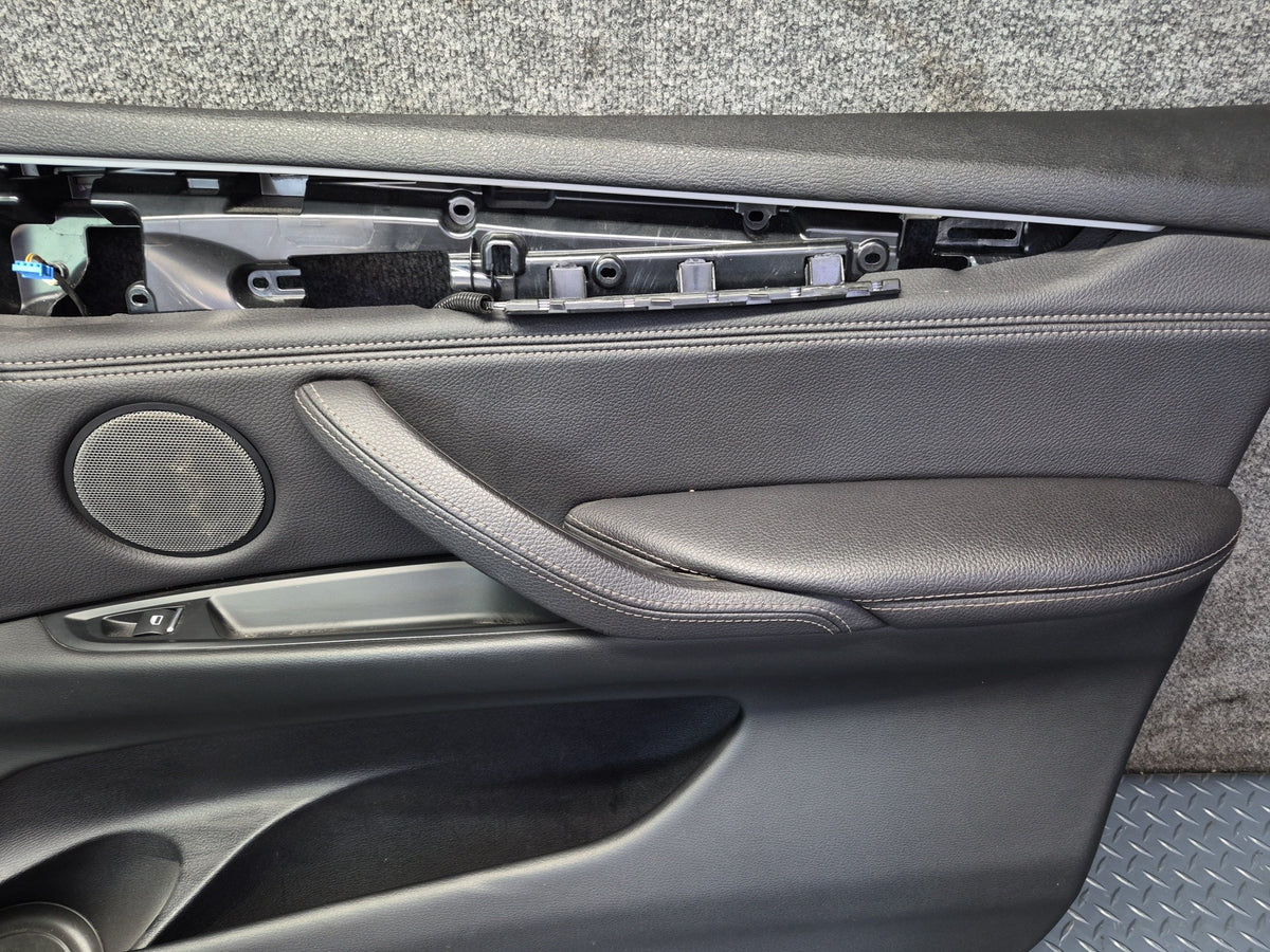 2014-2018 BMW F15 X5 Front Left & Right Door Interior Trim Panel Cover Black