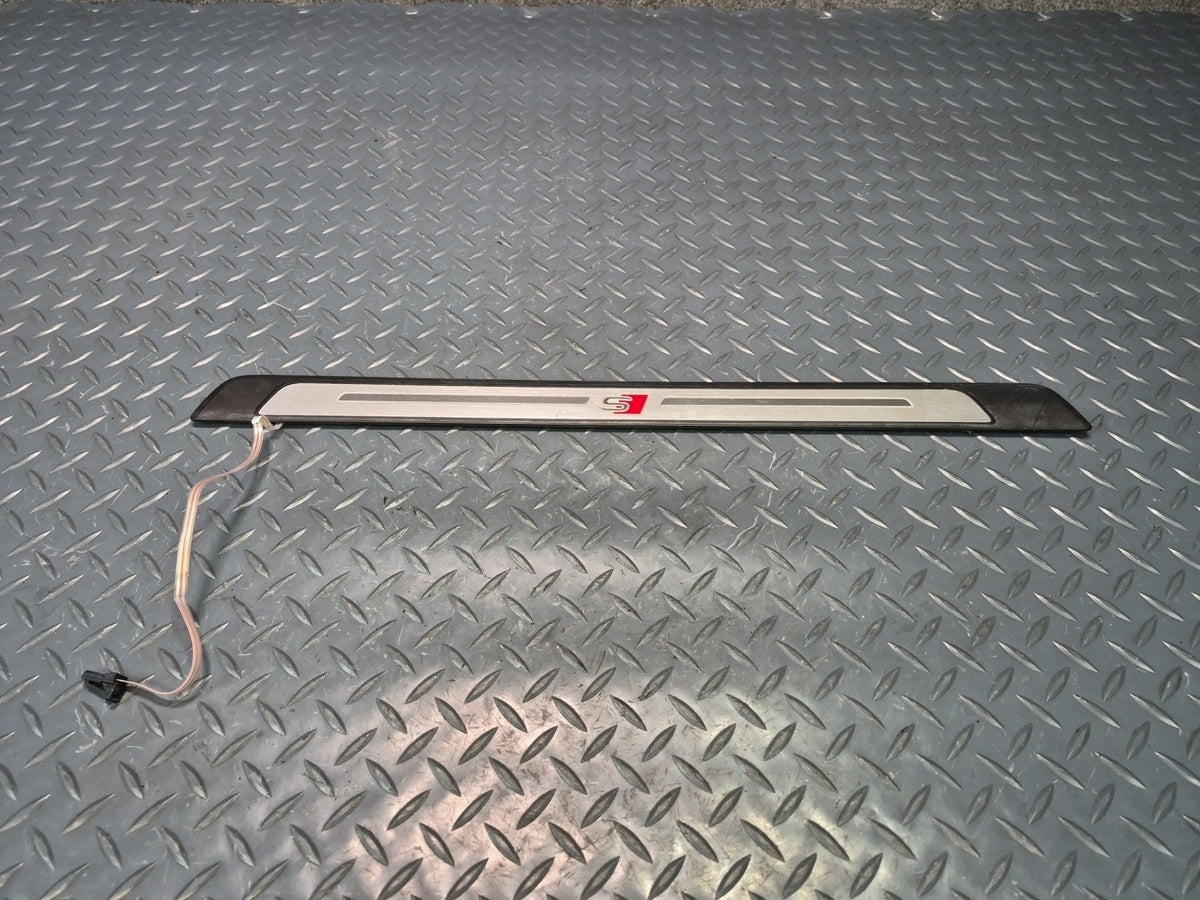 17-25 Audi A4 S4 A5 S5 S-line Set of 2 Door Scuff Sill Plate Trim w Light OEM