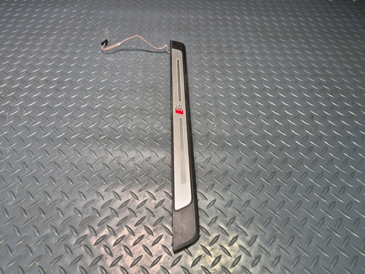 17-25 Audi A4 S4 A5 S5 S-line Set of 2 Door Scuff Sill Plate Trim w Light OEM
