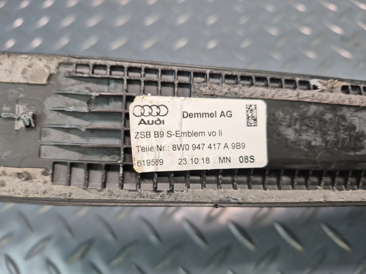 17-25 Audi A4 S4 A5 S5 S-line Set of 2 Door Scuff Sill Plate Trim w Light OEM