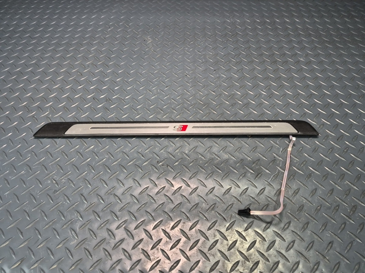 17-25 Audi A4 S4 A5 S5 S-line Set of 2 Door Scuff Sill Plate Trim w Light OEM