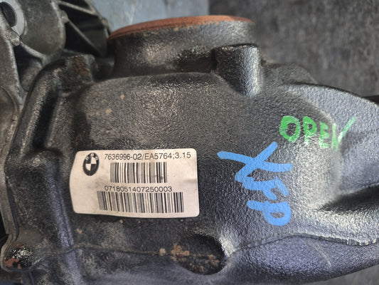 2014-2018 BMW F15 X5 3.0L 4.4L AWD Rear Axle Differential Carrier 3:15 Ratio 73K