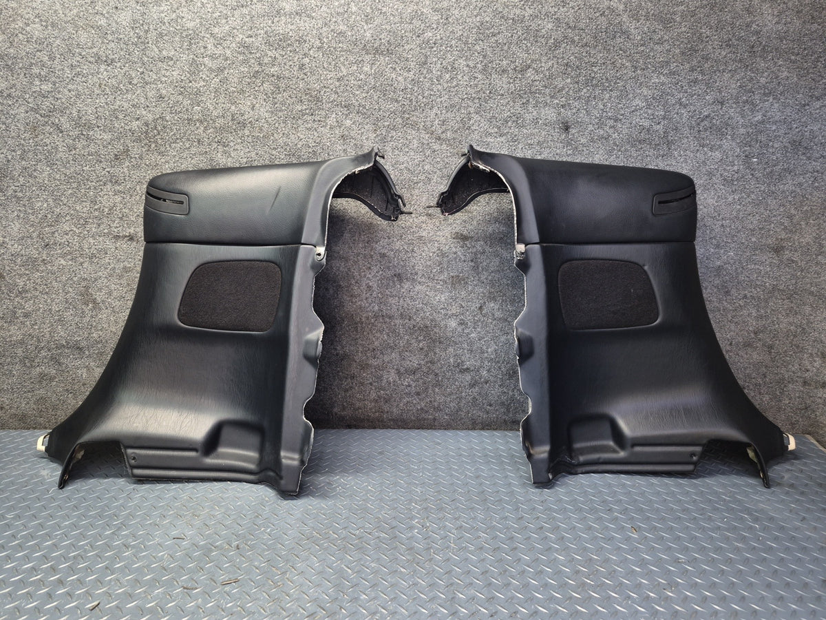 02-10 Lexus SC430 Rear Quarter Interior Trim Cover Panel Black Set Damaged