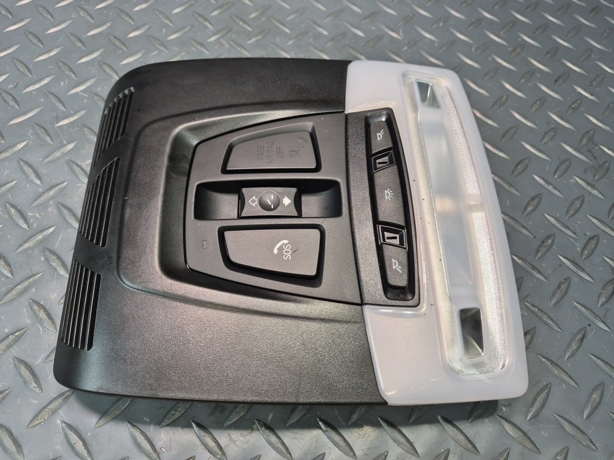 2014-2018 BMW F15 X5 Front & Rear Overhead Console Interior Light Lamp Set of 2