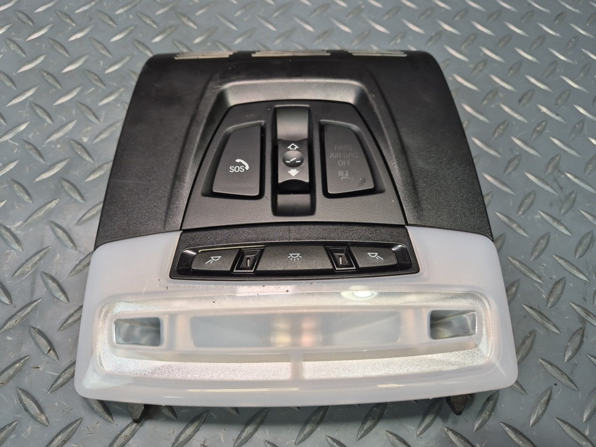 2014-2018 BMW F15 X5 Front & Rear Overhead Console Interior Light Lamp Set of 2
