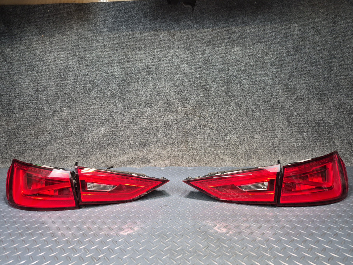 15-16 Audi S3 8VS Sedan Rear Left Right Inner Outer LED Tail Light Lamp Set OEM