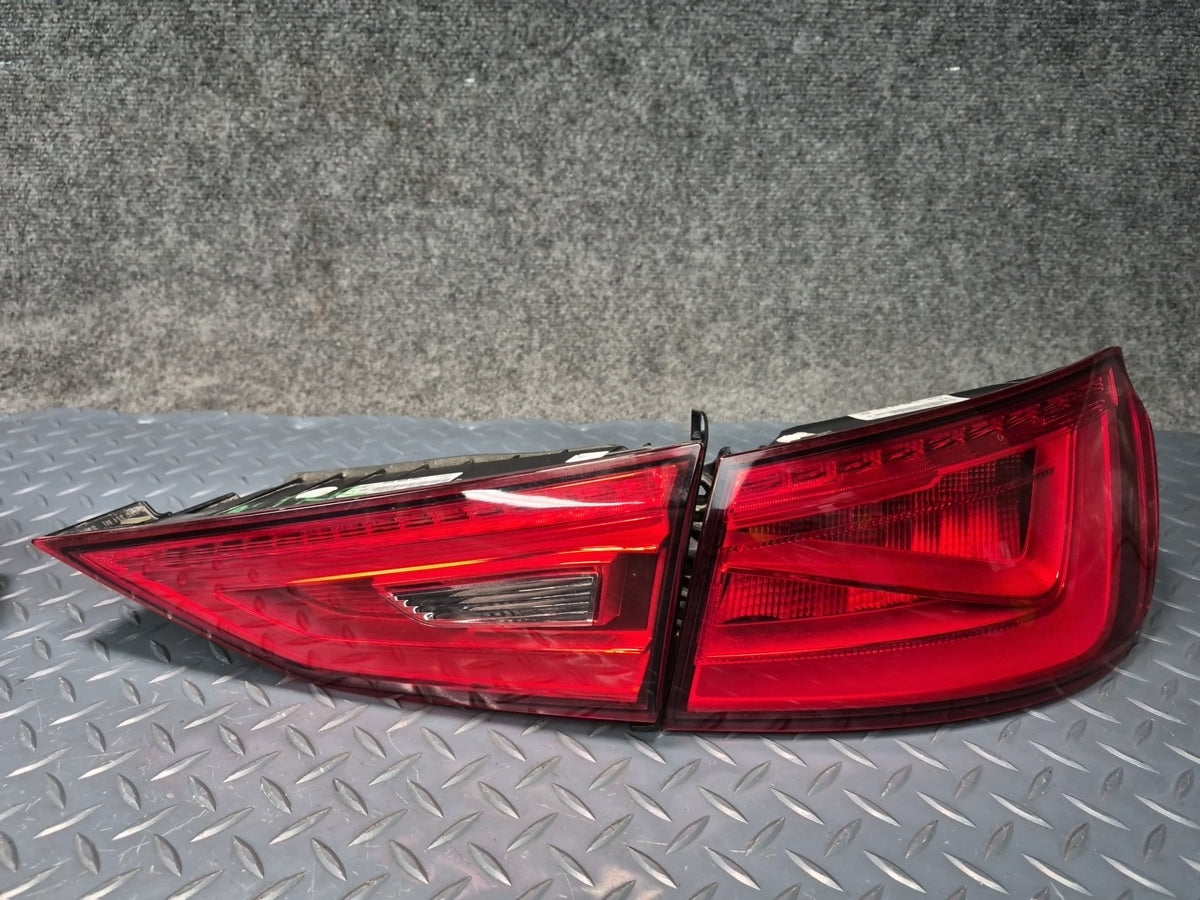 15-16 Audi S3 8VS Sedan Rear Left Right Inner Outer LED Tail Light Lamp Set OEM