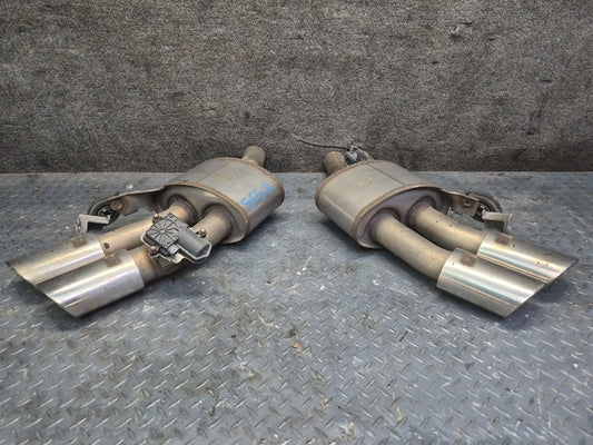 18-24 Audi F5A S5 Sportback Rear Exhaust Muffler w Chrome Tips Set of 2 OEM