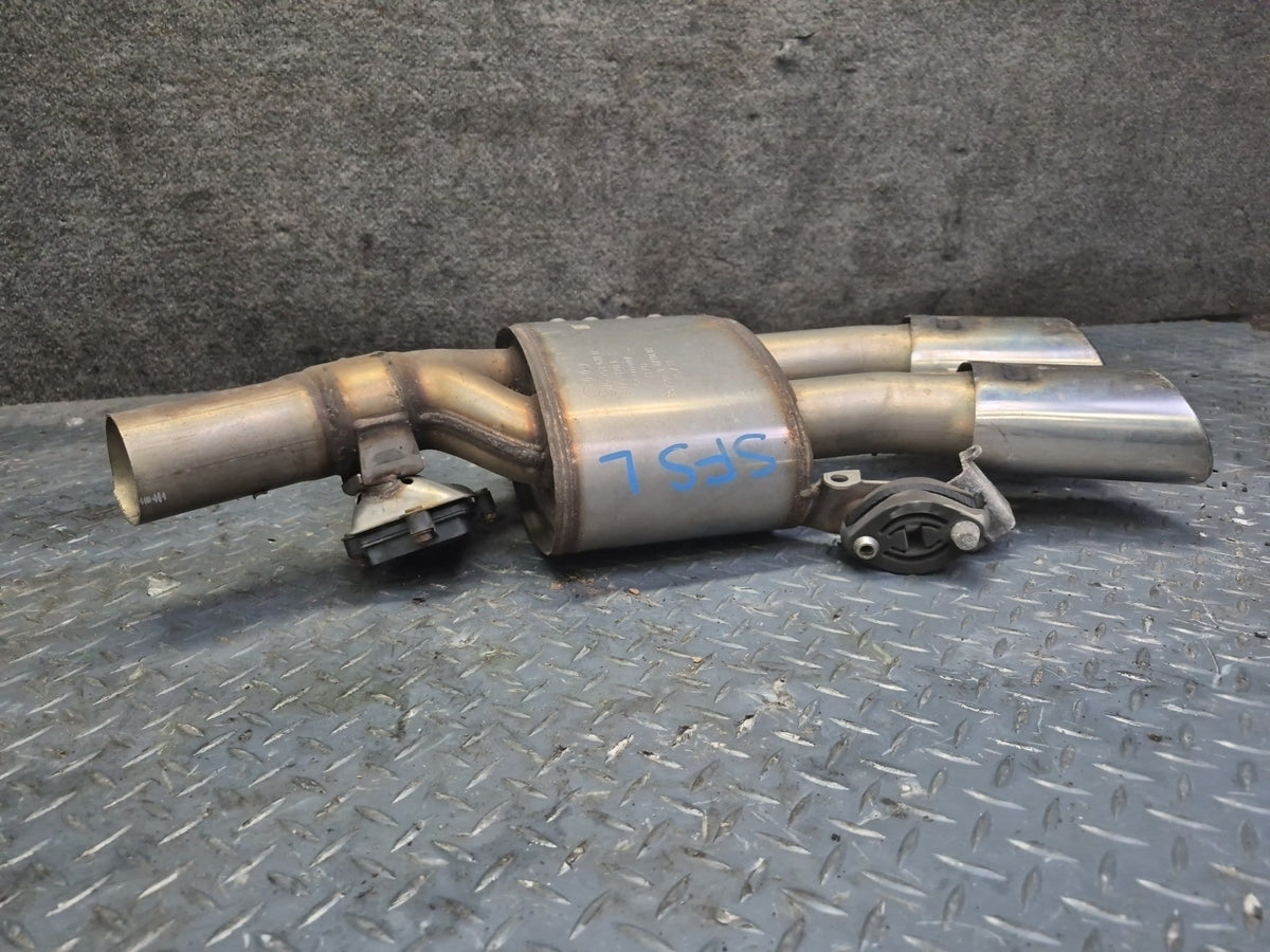 18-24 Audi F5A S5 Sportback Rear Exhaust Muffler w Chrome Tips Set of 2 OEM