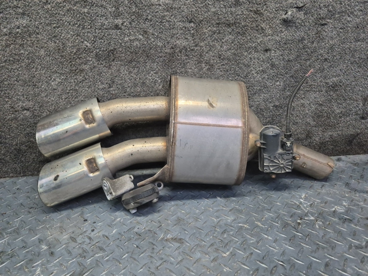 18-24 Audi F5A S5 Sportback Rear Exhaust Muffler w Chrome Tips Set of 2 OEM