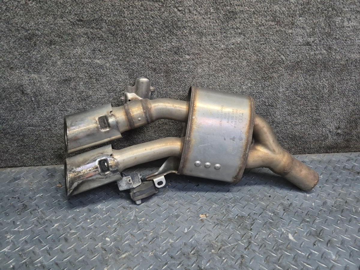 18-24 Audi F5A S5 Sportback Rear Exhaust Muffler w Chrome Tips Set of 2 OEM