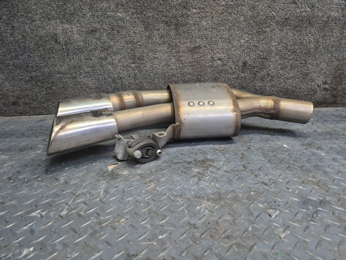 18-24 Audi F5A S5 Sportback Rear Exhaust Muffler w Chrome Tips Set of 2 OEM