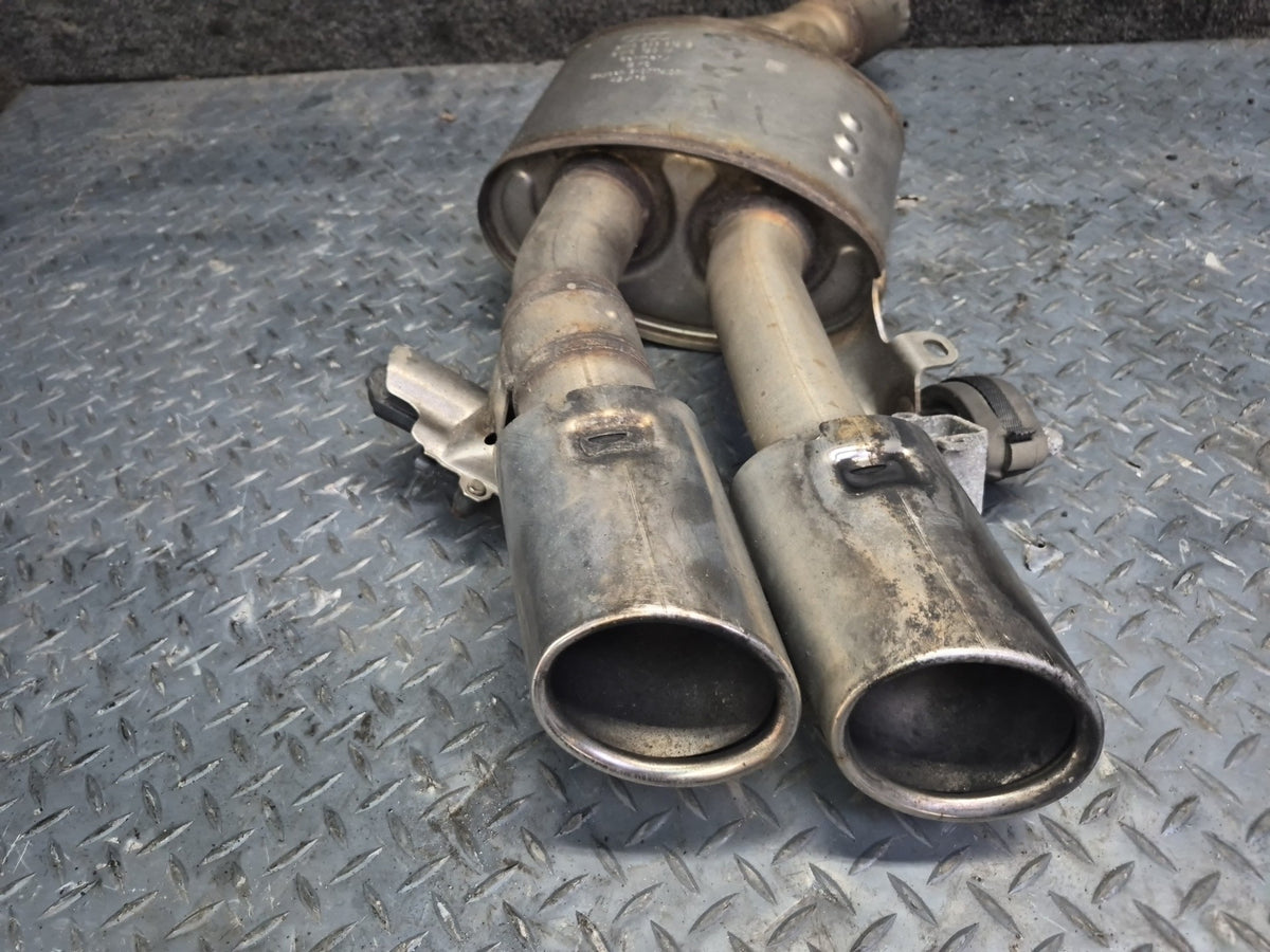 18-24 Audi F5A S5 Sportback Rear Exhaust Muffler w Chrome Tips Set of 2 OEM