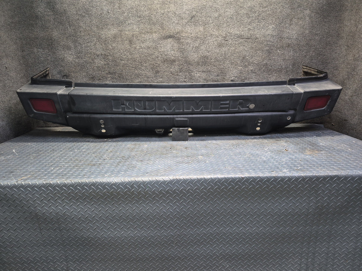 2008-2009 Hummer H2 Rear Bumper Cover Panel Black W/ Lights