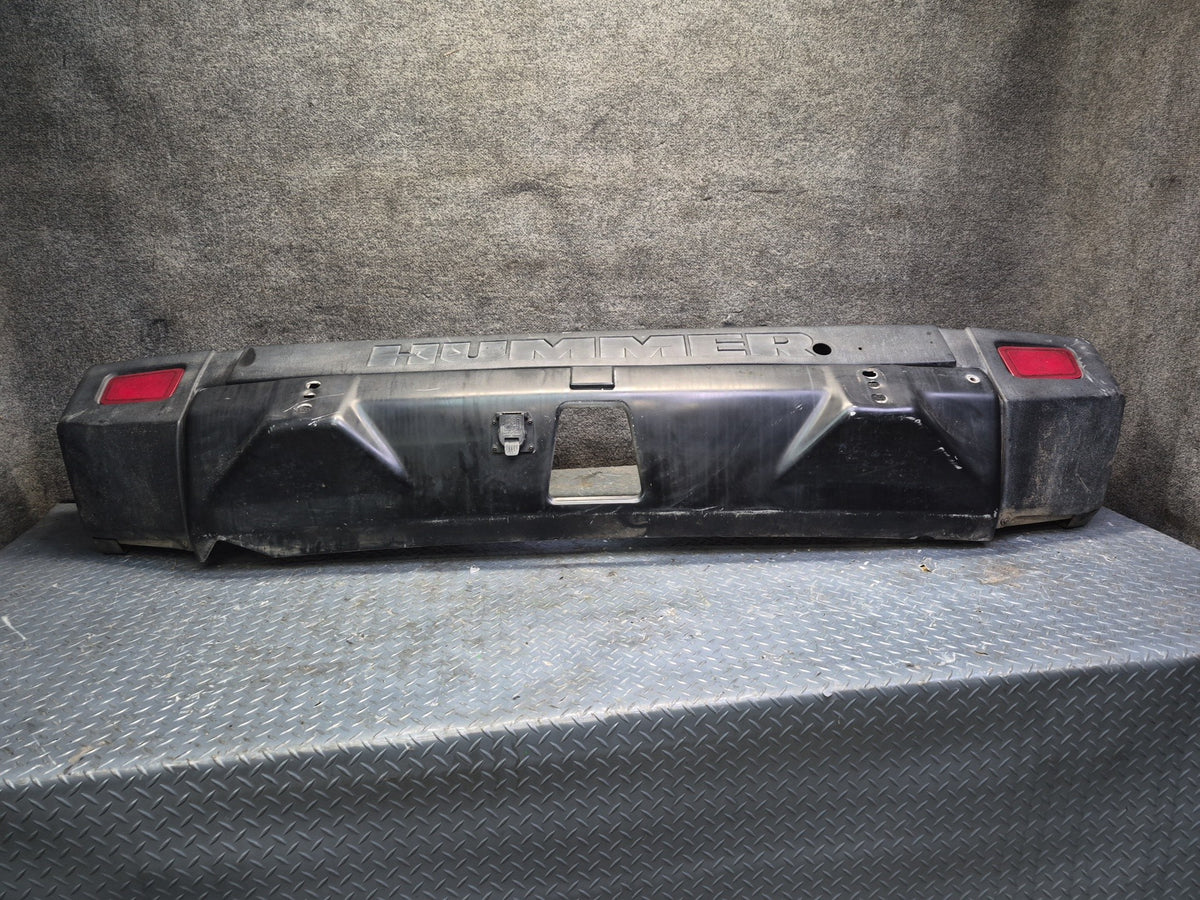 2008-2009 Hummer H2 Rear Bumper Cover Panel Black W/ Lights
