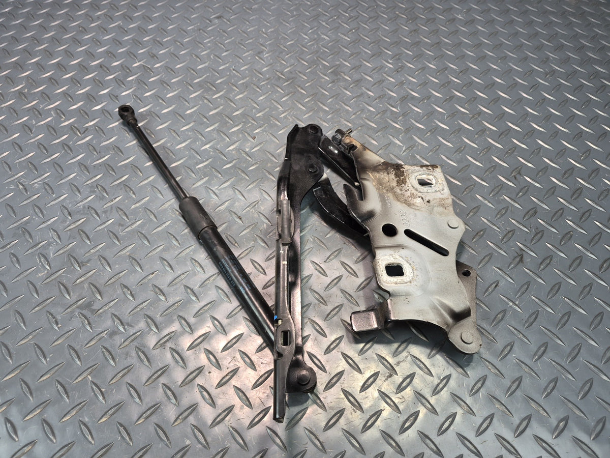 18-25 Audi A5 S5 Front Left & Right Hood Hinge w Shock Support Set Black OEM