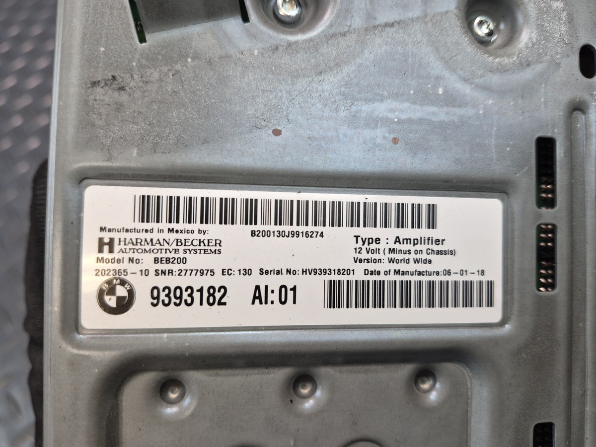 2016-2018 BMW F15 X5 TOP Hi-fi Harman Kardon Radio Audio Amplifier AMP 9393182