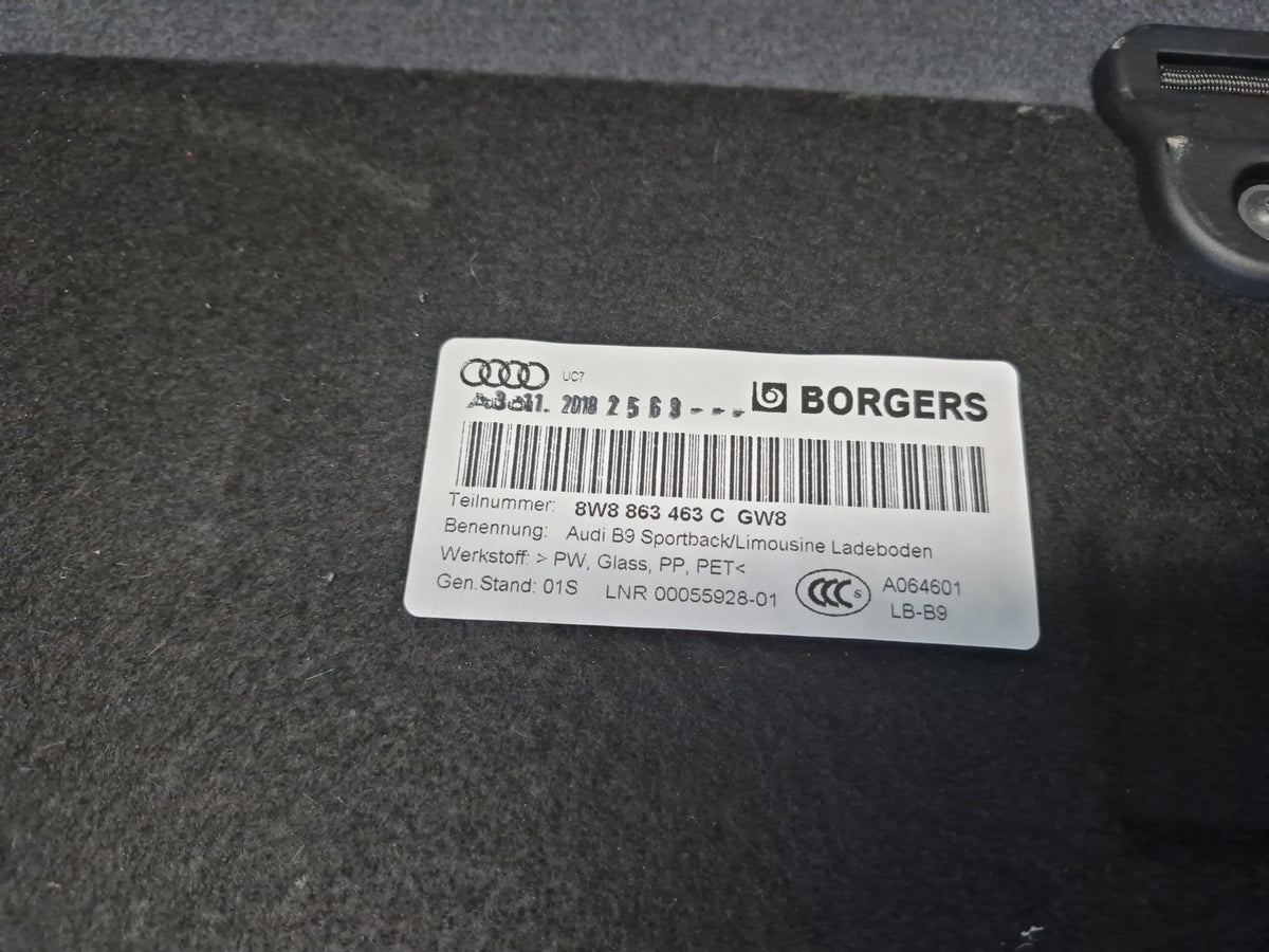 19-25 Audi F5A A5 S5 Sportback Trunk Floor Carpet MAT Spare Tire Cover 49K OEM