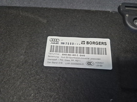19-25 Audi F5A A5 S5 Sportback Trunk Floor Carpet MAT Spare Tire Cover 49K OEM