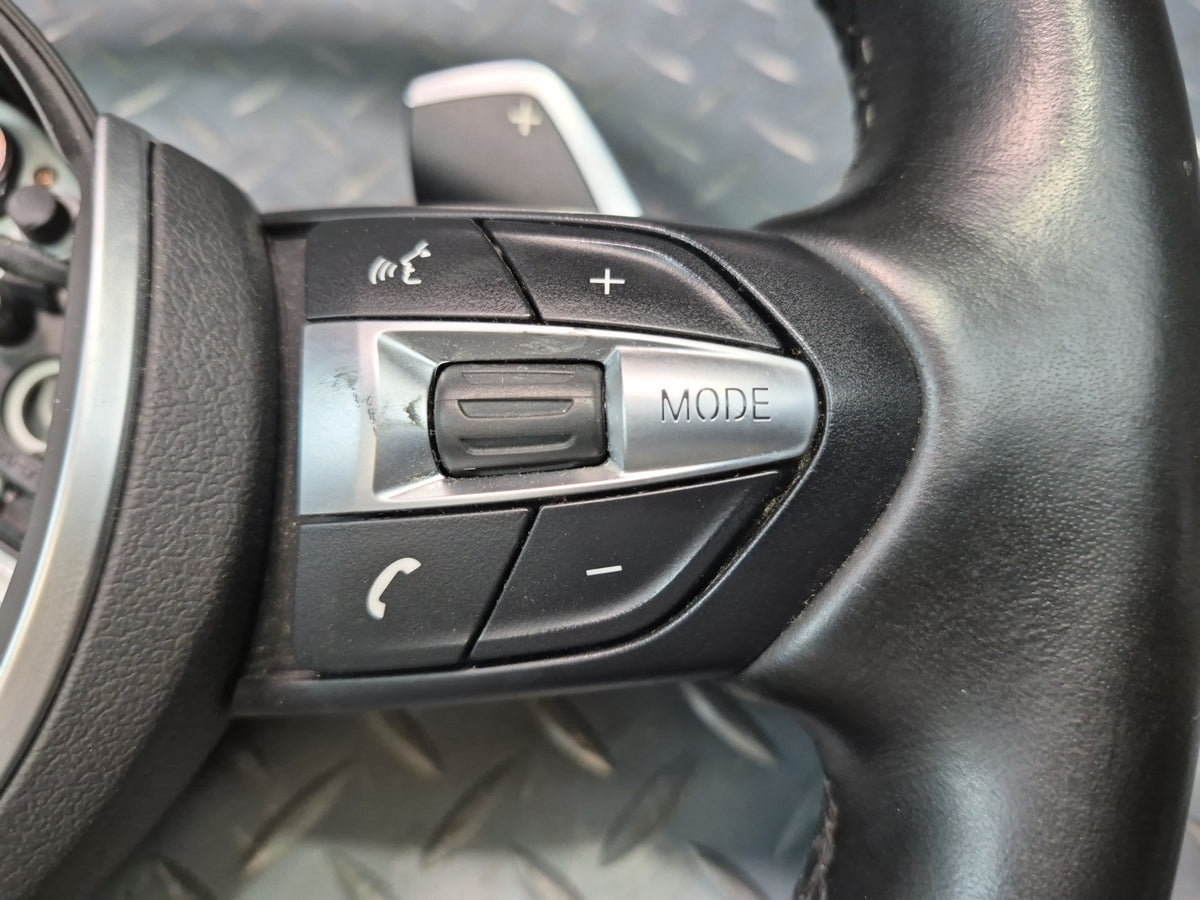 2014-2018 BMW F15 X5 M Sport Leather Heated Steering Black w Paddles & Controls