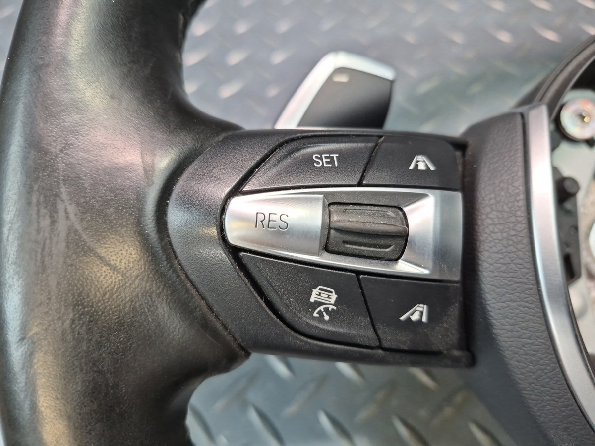 2014-2018 BMW F15 X5 M Sport Leather Heated Steering Black w Paddles & Controls