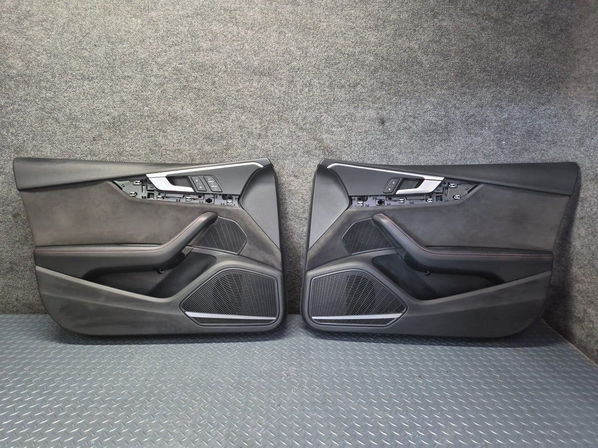 18-21 Audi F5A S5 Sportback Front Door Interior Trim Cover Panel Set of 2 OEM