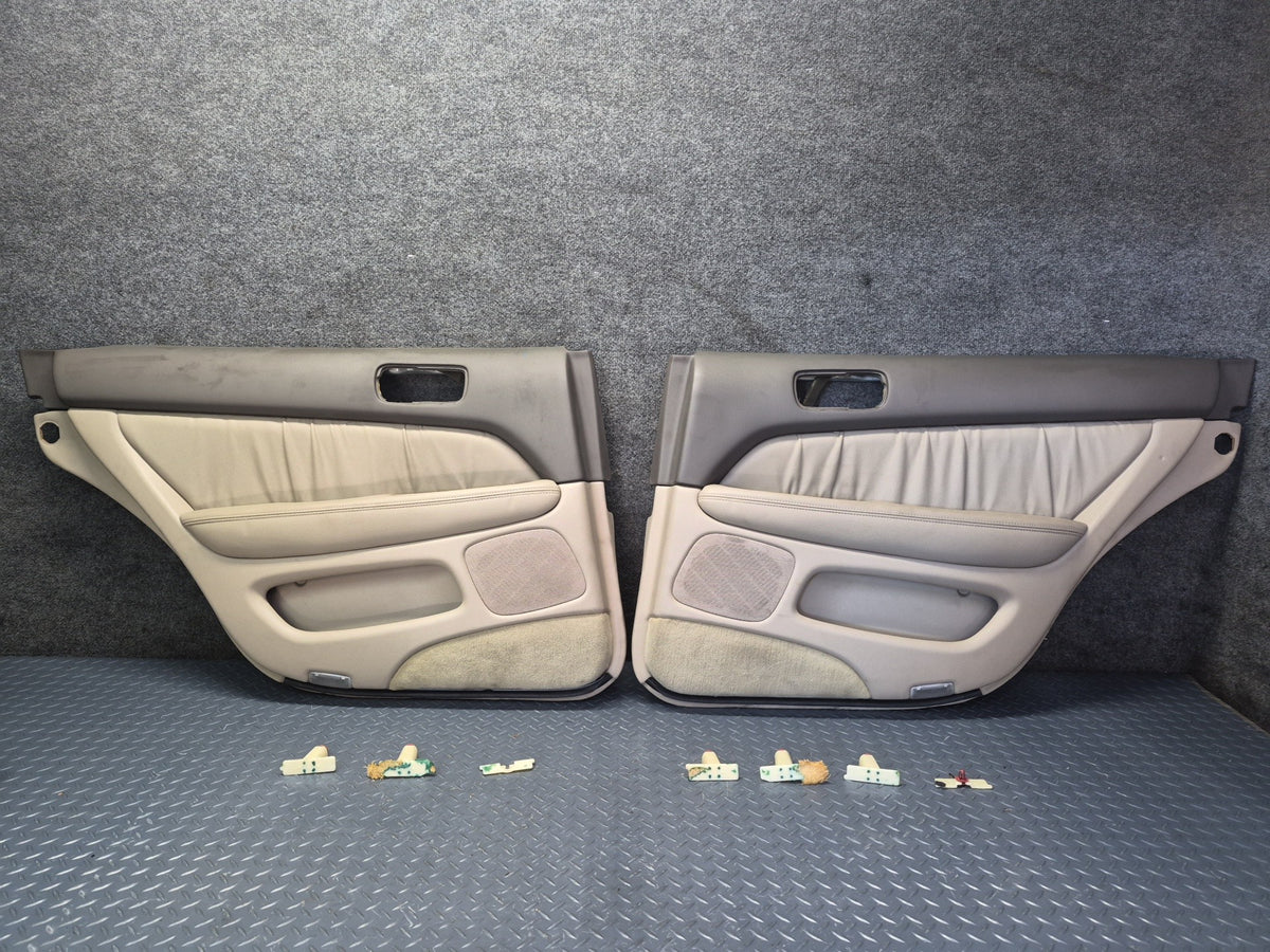 98-00 Lexus UCF20L LS400 Set of 2 Rear Door Interior Trim Cover Panel Ivory OEM